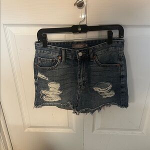 Just USA Ripped Blue Denim Shorts